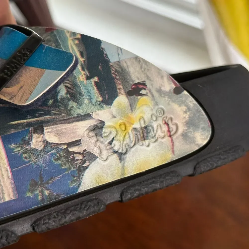 Birki's by Birkenstock Y2K Hawaii Tiki Sandals Colorful Buckle Women Size 41 R - Picture 12 of 12